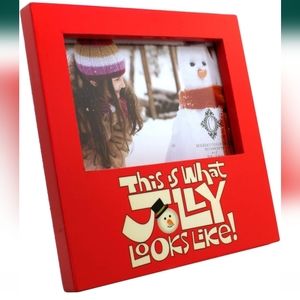 Concepts Holiday Collection This is What Jolly Looks Like 6"x4" Photo Frame Red
